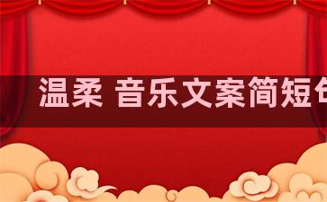 温柔 音乐文案简短句子